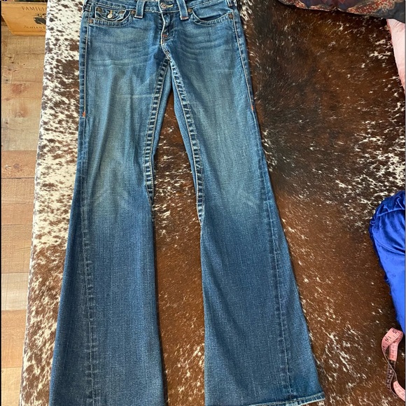 Joey TRUE RELIGION Flare Rare Jeans 29 Buddha EuC Flap pocket - Picture 4 of 10